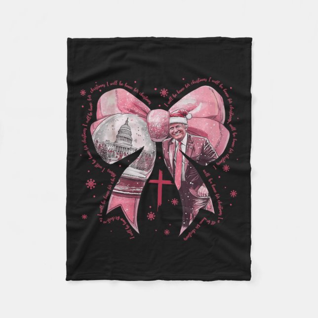 Cobertor De Velo Eu estarei em casa no Natal (Frente)