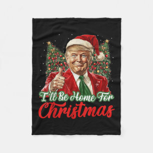 Cobertor De Velo Eu Estarei Em Casa No Natal Xmas Trump Pajamas Hol