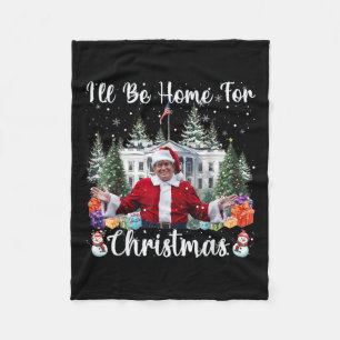 Cobertor De Velo Eu Estarei Em Casa Para O Natal Engraçado.