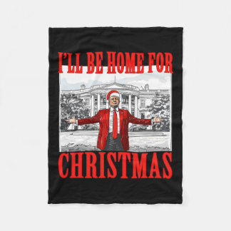 Cobertor De Velo Eu Estarei Em Casa Para Papais noeis De Natal Engr