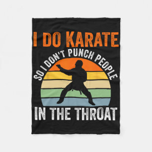 Cobertor De Velo Eu faço Karate para não socar as pessoas Artes Mar