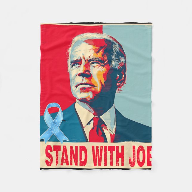 Cobertor De Velo Eu Fico Com Joe Biden (Frente)