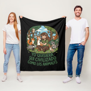 Cobertor De Velo Eu gostaria de ser civilizado 2