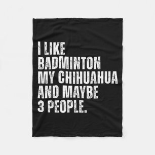 Cobertor De Velo Eu Gosto de Amante de Badminton Chihuahua Dono de