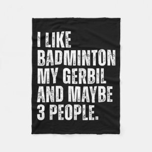 Cobertor De Velo Eu Gosto de Badminton Meu Roedor Gerbil Pet Divert