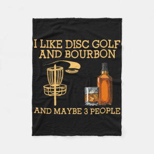 Cobertor De Velo Eu Gosto de Disc Golf e Bourbon e Talvez 3 Pessoas