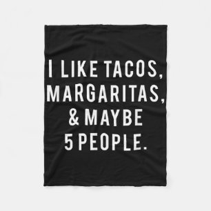 Cobertor De Velo Eu Gosto De Tacos Margaritas E De 5 Pessoas Na Ter