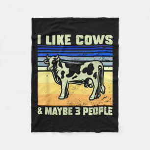 Cobertor De Velo Eu Gosto De Vacas & Talvez 3 Pessoas De Vaca E