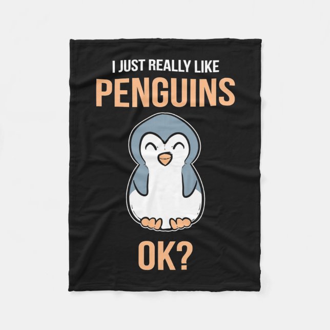 Cobertor De Velo Eu Gosto Muito De Pinguim (Frente)