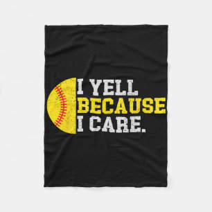 Cobertor De Velo Eu grito porque eu me importo Camiseta engraçada p
