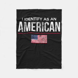 Cobertor De Velo Eu Me Identifico Como Um Americano Sem Política De