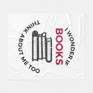 Cobertor De Velo Eu Me Pergunto Se Os Livros Pensam Em Mim Também -