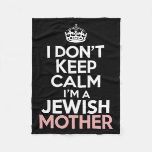Cobertor De Velo Eu Não Fico Calma Sou Uma Mãe Judia Hanukkah _1