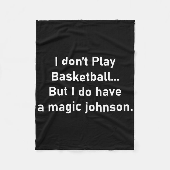 Cobertor De Velo Eu Não Jogo Sketll Mas Tenho Um Magic Johnson (Frente)