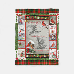 Cobertor De Velo Eu Nunca Deixei Você, Cardeal De Natal Quilt Blan