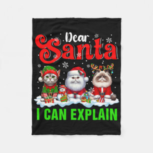 Cobertor De Velo Eu Posso Explicar O Xmas Três Papais noeis, Gatos