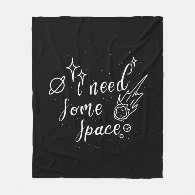 Cobertor De Velo Eu Preciso de Algum Espaço Design Espacial (Frente)