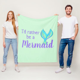 Cobertor De Velo Eu Preferencialmente ser uma Mermaid Flórida Blank