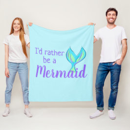 Cobertor De Velo Eu Preferencialmente ser uma Mermaid Flórida Blank