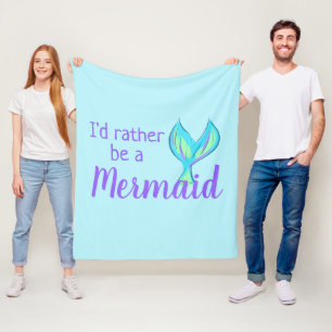Cobertor De Velo Eu Preferencialmente ser uma Mermaid Flórida Blank