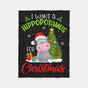 Cobertor De Velo Eu Quero Um Hipopótamo Para O Natal