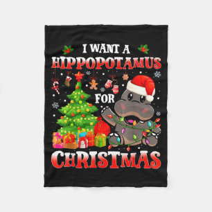 Cobertor De Velo Eu Quero Um Natal Hiptamus Engraçado Amante Do Qua