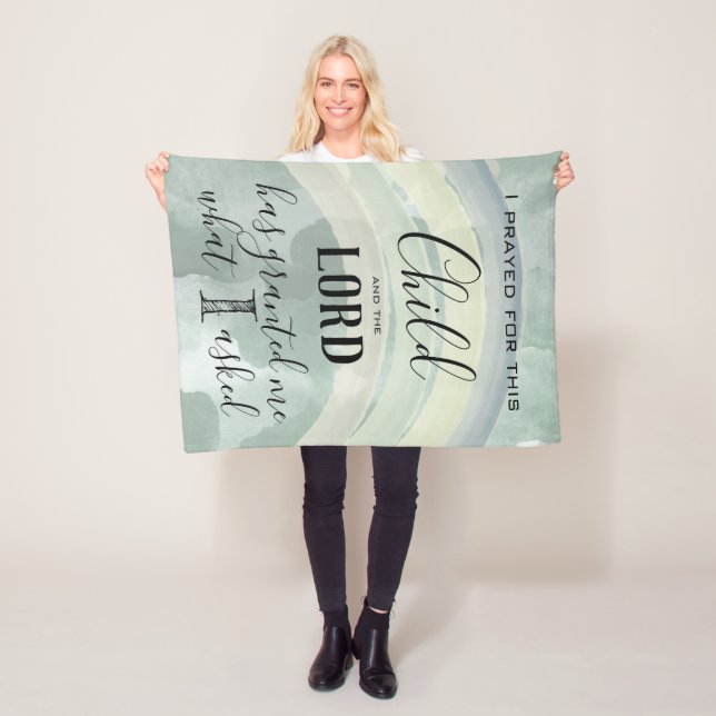 Cobertor De Velo Eu Rezei por esse garoto do Rainbow Verde Infantil (In Situ)