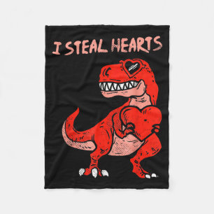 Cobertor De Velo Eu Roubo Corações Dinossauro Trex Dino Amor Dia do