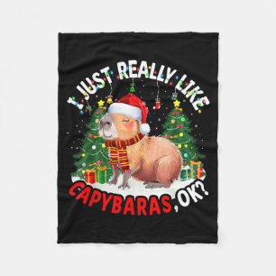 Cobertor De Velo Eu Só Realmente Gosto de Capivaras Ok Capivara Ani