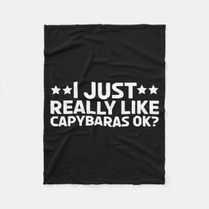 Cobertor De Velo Eu Só Realmente Gosto de Capybaras Ok Capy Roedor