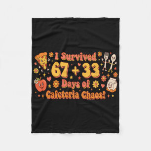 Cobertor De Velo Eu Sobrevivi 100 Dias De Caos Na Cantina Camiseta