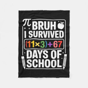 Cobertor De Velo Eu Sobrevivi 100 Dias Escola Bruh Equação Matemáti