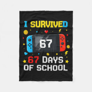 Cobertor De Velo Eu Sobrevivi 67 Dias De Escola 67 Esquadrão Engraç