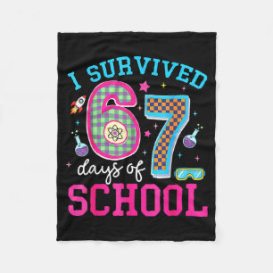 Cobertor De Velo Eu Sobrevivi 67 Dias De Escola Meme Seis Sete Ciên