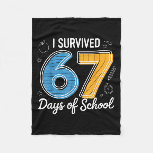 Cobertor De Velo Eu Sobrevivi 67 Dias De Escola Piada Meme Professo