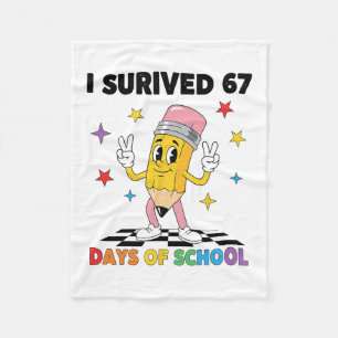 Cobertor De Velo Eu Sobrevivi 67 Dias De Escola Six Seven Meme Para
