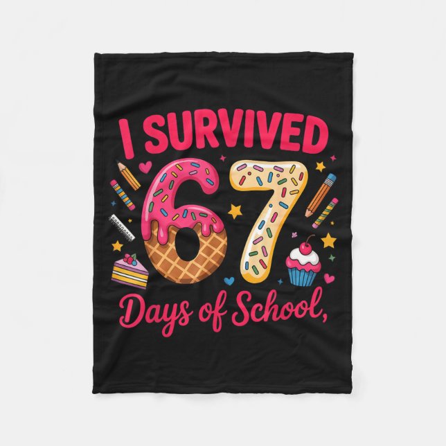 Cobertor De Velo Eu Sobrevivi 67 Dias De Professores Alunos Da Esco (Frente)