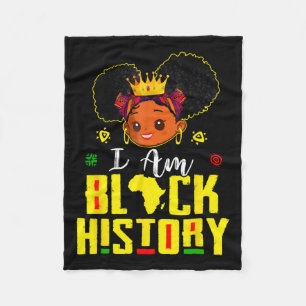 Cobertor De Velo Eu sou a História Negra Mês adolescentes crianças
