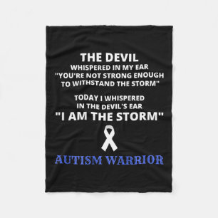 Cobertor De Velo Eu Sou A Tempestade Autismo Guerreiro Autismo Cons