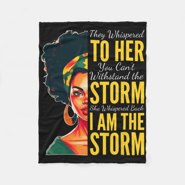Cobertor De Velo Eu Sou A Tempestade - Mês da História Negra - June (Frente)