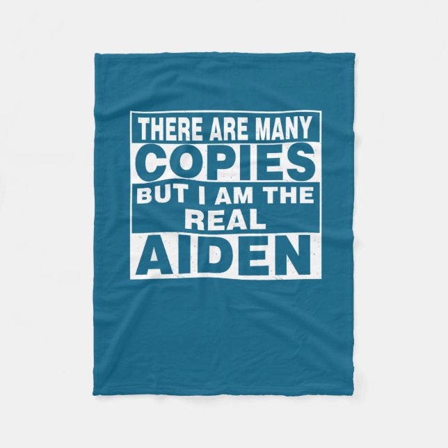 Cobertor De Velo Eu Sou Aiden Camisa Divertida Engraçado D  (Frente)