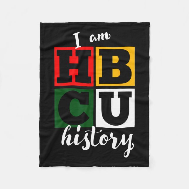 Cobertor De Velo Eu Sou História Hbcu - Mês da História Negra (Frente)