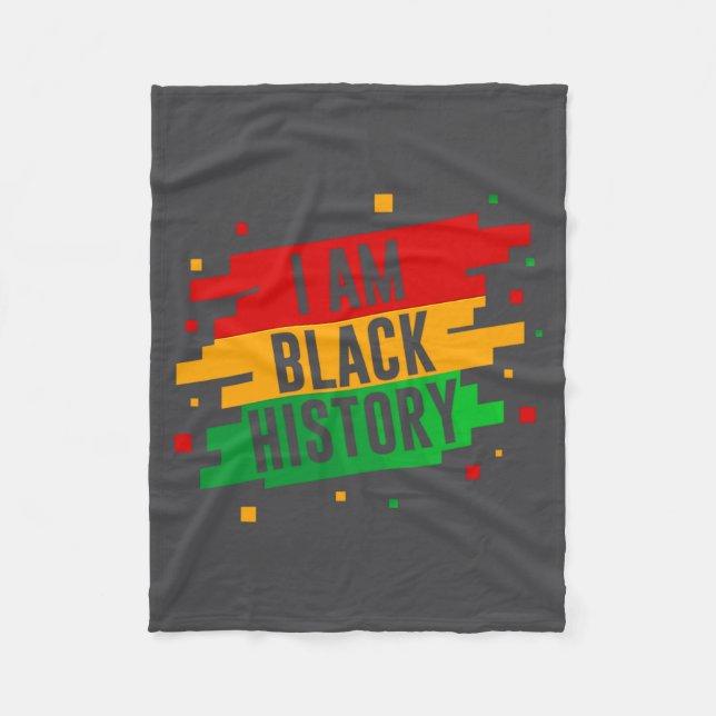 Cobertor De Velo Eu Sou Mês da História Afro-Americana Negra Pr (Frente)