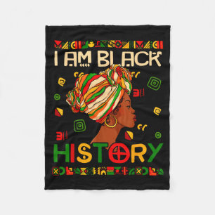 Cobertor De Velo Eu Sou Mês da História Negra Afro-Americano Para M