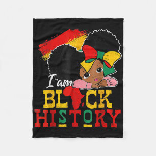 Cobertor De Velo Eu Sou Mês da História Negra Melanina Preta Menina