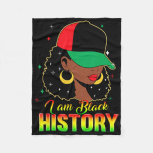 Cobertor De Velo Eu Sou Mês da História Negra Menina Com Tranças Mu