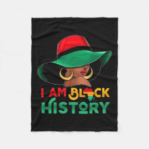 Cobertor De Velo Eu Sou Mês da História Negra Mulher Garota Afro Ne