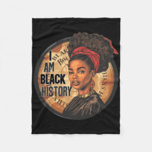 Cobertor De Velo Eu Sou Mês da História Negra Orgulho Africano Punh