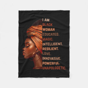 Cobertor De Velo Eu Sou Mulher Negra Educada Magia Inteligente Mela