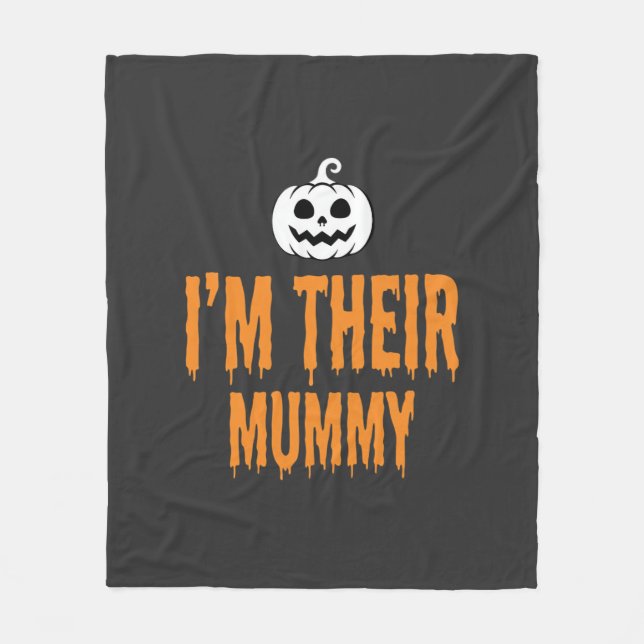 Cobertor De Velo Eu Sou o Design de Mamãe do Halloween (Frente)